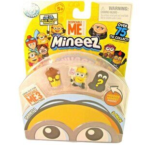 Despicable Me Minion Mineez Series 1 Tiki Trash Can, Picketing and Mystery Fig